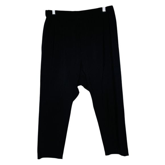 NEW! NIli Lotan 10 Slouchy Drawstring Delancy Wool Pants Paris Drop Crotch Black - Picture 3 of 13